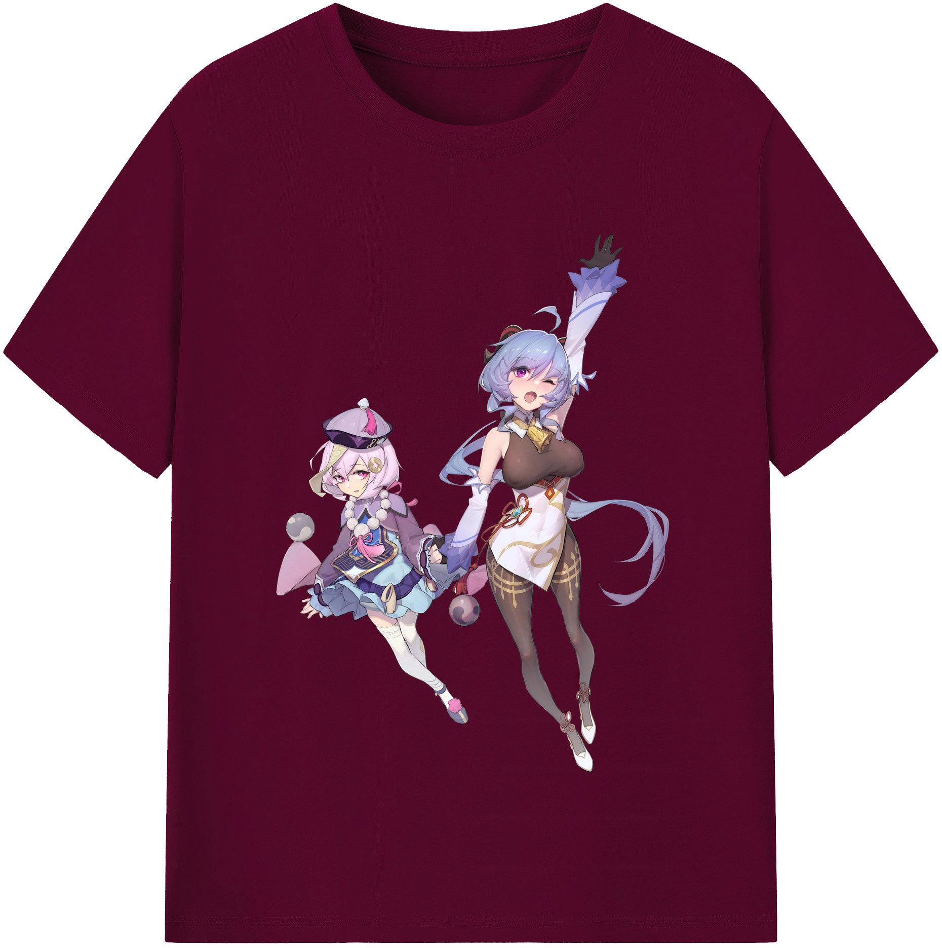 げんし神 七七 なな  genshin Nana レディースカジュアルプリントTシャツ（綿100％）